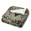 Brebasf Vintage William Morris Florals Blanket Rustic Mid Century Boho Farm Daisy Green Leaves Throw Sofa Soft Warm Blanket-60W x80L view 3