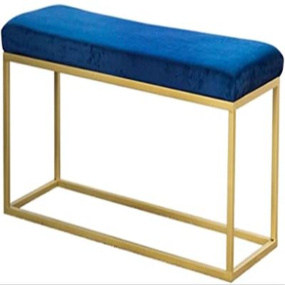 Entryway Bench, Shoe Bench for Living Room, Storage Benches Shoe Rack Bench Seat Creative Bench at The Door Nordic Upholstered Cushion Cloakroom Stool Dressing Room ( Color : Blue , Size : 100*40*45cm