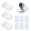 SUPERFINDINGS 3Pcs Mini Acrylic Floating Shelves Round Wall Mounted Hanging Shelves Clear Adhesive Wall Display Stand for Speaker Security Cameras 9cm view 1