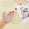 SUPERFINDINGS 3Pcs Mini Acrylic Floating Shelves Round Wall Mounted Hanging Shelves Clear Adhesive Wall Display Stand for Speaker Security Cameras 9cm view 2