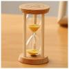 UNbit Sandglass Timer,Hourglass Sand Timers, Hourglass Sand Timer Wood/Glass Sand Timer Egg Hourglass,3/5/10/15/20/30 Minutes for Kids,Classroom,Kitchen,Games,Brushing Timer (Color : Yellow, Size : 5 view 1