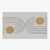 Abstract Boho Sun Geometry Kids Nursery Carpet, Nordic Black Line Arch Bedroom Rugs, Non-Slip Easy Clean Soft Foldable Washable Playing Mats for Living Room Entryway Hallway 4x6ft view 2