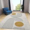 Abstract Boho Sun Geometry Kids Nursery Carpet, Nordic Black Line Arch Bedroom Rugs, Non-Slip Easy Clean Soft Foldable Washable Playing Mats for Living Room Entryway Hallway 4x6ft view 3