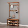 Entryway Coat Rack Shoe Bench, Multifunctional Coat Stand, 3 in 1 Hall Tree with Shoe Rack and 10 Hooks, Strong and Durable, Storage Shelf Organizer for Living Room Bedroom 170cm view 1