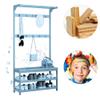 Entryway Coat Rack Shoe Bench, Multifunctional Coat Stand, 3 in 1 Hall Tree with Shoe Rack and 10 Hooks, Strong and Durable, Storage Shelf Organizer for Living Room Bedroom 170cm view 3