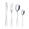 WHIERGGIN Silverware Set, 4/16/24/32 Piece Stainless Steel Tableware Simple And Fashionable Hotel Home Steak Knife, Fork And Spoon Set (Color : Silver, Size : 4Set-16Pcs) view 1