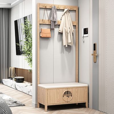 Coat Rack with Shoe Bench, 5 in 1 Design Freestanding Hall Tree with Storage Bench and Shoe Storage for Entryway, Accent Furniture with 10 Hanger Hooks, Easy Assembly,80x35x185cm