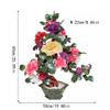 BABETT Artificial Small Bonsai Tree Flower Stand Decoration New Chinese Style Peach Peach Tree Coffee Table Jade Carving Large Decoration Living Room Jade Living Room Fake Plant Greenery Decor view 2