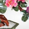 BABETT Artificial Small Bonsai Tree Flower Stand Decoration New Chinese Style Peach Peach Tree Coffee Table Jade Carving Large Decoration Living Room Jade Living Room Fake Plant Greenery Decor view 3