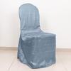 Tableclothsfactory Dusty Blue Crinkle Crushed Taffeta Banquet Chair Cover, Reusable Wedding Chair Cover view 2