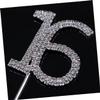 FAVOMOTO Birthday Cake Toppers Rhinestone Cupcake Decorations for Wedding Anniversaries Parties Elegant Design for Stunning Table Centerpieces Celebrations view 3