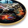 EITACHUL Gamepad Round Printed Wall Clocks with Hooks and Gold Stand - Silent and Non-Ticking, for Any Room Dcor view 2