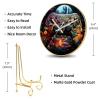EITACHUL Gamepad Round Printed Wall Clocks with Hooks and Gold Stand - Silent and Non-Ticking, for Any Room Dcor view 3