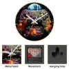 EITACHUL Gamepad Round Printed Wall Clocks with Hooks and Gold Stand - Silent and Non-Ticking, for Any Room Dcor view 4