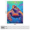 JHION Trippy Turtle Flannel Fleece Blanket, Sea Turtle Throw Blankets, Cozy Fuzzy Warm Bed Blanket, Underwater World Printed Blanket for Couch Bed Sofa Travel 30"x40" view 2