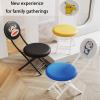 Diodceraic Padded Folding Chairs,Folding Chairs 4 Pack with Cute Pattern,Folding Dining Chairsfolding Chair with PU Leather,Party Chairs Metal Folding Chair,Folding Padded Chairs view 3