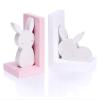 Book Ends GaRcan Nonskid Bookends Wooden Bookend Rabbit Desktop Books Holder Simple Bookends Children's Room Book File Nonskid Bookend Bookends Decorative view 1