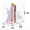 Book Ends GaRcan Nonskid Bookends Wooden Bookend Rabbit Desktop Books Holder Simple Bookends Children's Room Book File Nonskid Bookend Bookends Decorative view 2