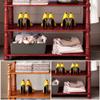 3-in-1 Entryway Coat Rack with Shoe bench, Modern Industrial Coat Tree with 7 Hooks and 2-Tier Shoe Stand, Hall Tree Entryway Storage Shelf Organizer Easy to Assemble, 180cm Tall, Teak view 4