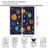 Space Astronaut Curtains for Boys Bedroom Cartoon Rockets Planets Spaceman Window Drapes Cosmic Adventure Cosmonaut Outer Space Curtains 55x63in view 2