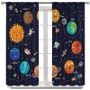Space Astronaut Curtains for Boys Bedroom Cartoon Rockets Planets Spaceman Window Drapes Cosmic Adventure Cosmonaut Outer Space Curtains 55x63in view 3