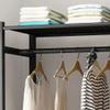 Coat Rack Shoe Rack, Metal Coat Hat Rack Freestanding with 3-Tier Shoe Rack Bench, Hat Umbrella Stand Hallway Organiser, 3-in-1 Hall Tree with Metal Frame, Easy Assembly view 3