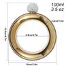 Bracelet Flask for Women, 304 Stainless Steel Bangle Flask 3.5 oz,Creative Bracelet Flask with Rhinestone Lid Party Flask Gift for Women Girls Her Birthday Party(gold) view 3