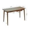ALEEIK Mid-Century Modern Desk with 2-Drawers, 48'' Wide Home Office Desk Simple Modern Study Table & Cpmputer Workstations view 3