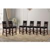 New Classic Furniture Gia Counter Dining Chair (Set of Six), Black PU Upholstered Seat & Back Rest, Ebony view 2