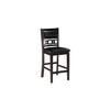 New Classic Furniture Gia Counter Dining Chair (Set of Six), Black PU Upholstered Seat & Back Rest, Ebony view 4