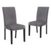 New Classic Furniture Celeste Gray 100% Polyester Velvet Dining Chair with Espresso Legs, Set of 6 view 1