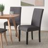 New Classic Furniture Celeste Gray 100% Polyester Velvet Dining Chair with Espresso Legs, Set of 6 view 2