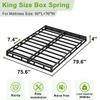Seiugaga King Box Spring 4 Inch - Heavy Duty Box Spring Mattress Foundation Metal Bed Base with Fabric Cover, Noise Free Easy Assembly Non Slip 3000lbs Max view 2