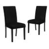 New Classic Furniture Celeste Black 100% Polyester Velvet Dining Chair with Espresso Legs, Set of 6 view 1