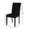 New Classic Furniture Celeste Black 100% Polyester Velvet Dining Chair with Espresso Legs, Set of 6 view 3