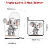 AdaNti Cute Elephant Print Oven Mitts and Pot Holders 4pcs Set High Heat Resistant Hot Pads Waterproof Oven Gloves BBQ Gloves for BBQ Cooking Baking, Black view 2