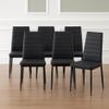 Anchorhome Modern Dining Chairs Set of 6, Gray Faux Leather Upholstered Side Chairs with High Back and Metal Legs, Padded Seat for Kitchen, Dining Room, Office view 1