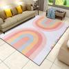 Girl Pink Rainbow Area Rug, Boho Rainbow Non Slip Kids Rugs, Machine Washable Carpet for Indoor Living Room Bedroom Office Decor Mat - 3 ft x 5 ft view 2