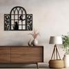 SIGNLEADER Metal Wall Art Decor Cat and Moon Modern Abstract Wall Sculpture Hangings Home Decoration for Living Room, Bedroom, Bathroom, Kitchen, Outdoor - 30" Black view 4