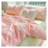 QuKan Bed, Bedding Sets Bed Sheets Four-Piece Bedding Three-Piece Light Luxury Solid Colour Bedroom Four-Piece Set view 4