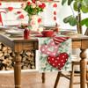 Artoid Mode Eucalyptus Polka Dot Hearts Valentine's Table Runner, HoliKitchen Dining Table Decoration for Home Party 13x90 Inch view 3