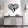 Tree of Life Metal Wall Art, Metal Tree Heart Wall Decor, Metal Wall Tree of Life, Metal Wall Decor, Tree of Life Wall Art, Heart Wall Decor, Wall Decor for Living Room, Housewarming Gift (34"x 27"| 88x71cm, Black) view 3