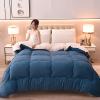 DASJD Cashmere Quilt, Super Soft Thick Winter Warm Wool Comforter, Thickened Fluffy Lamb Velvet Duvet Quilts Double-Sided Blanket for Home Bedroom,Blue,220x240cm/5kg view 2