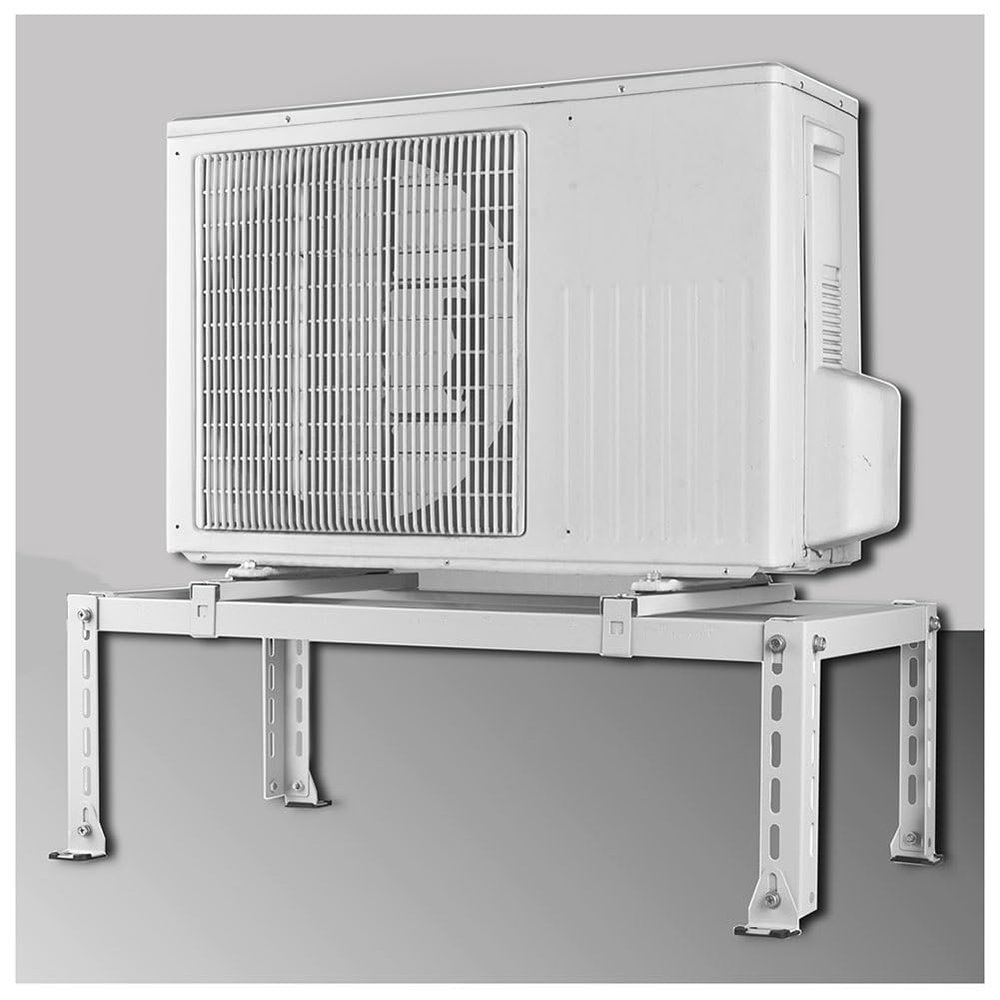 Mini Split Ground Stand Air Conditioning Bracket, heavy-duty Condenser Stand, Split Ac Bracket for Ductless Air Conditioners Heat Pump System, Adjustable ( Color : White , Size : 90*30*40cm )