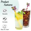 1Pcs Initial Letter Butterfly Shape Straw Cover for Stanley 30&40 Oz Cup 0.4 inch Straw Topper 3Pcs Letter Charm Silicone Drinking Straw Cap Tumblers Accessories (G) view 4