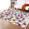 ERAYNA Colorful Cobblestone Pattern Area Rugs, Easter Egg Art Indoor Non-Slip Kids Rug, Upholstery Rug with Non-Slip Backing for Kids Boys Girls Bedroom Living Room Dining Room Study 5ftx8ft view 1