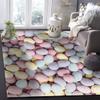 ERAYNA Colorful Cobblestone Pattern Area Rugs, Easter Egg Art Indoor Non-Slip Kids Rug, Upholstery Rug with Non-Slip Backing for Kids Boys Girls Bedroom Living Room Dining Room Study 5ftx8ft view 3