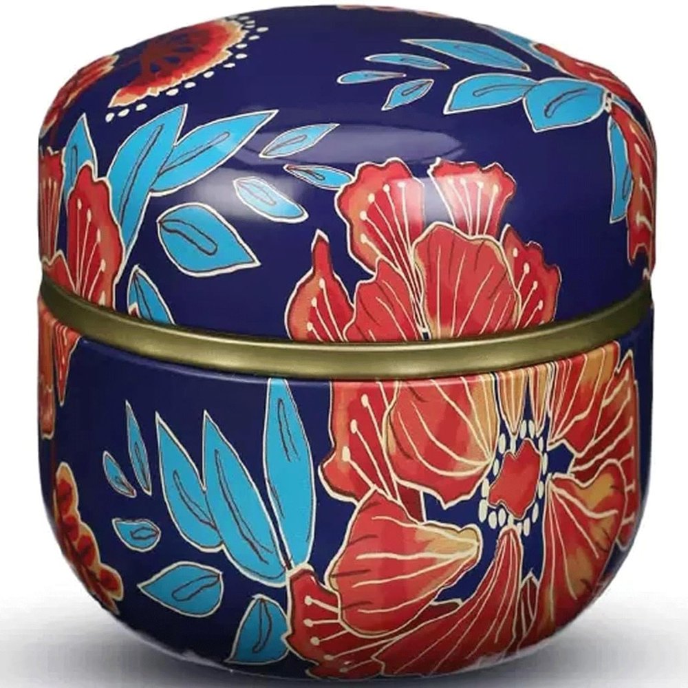 HSHTTKL Sugar Bowl Metal Tea Caddy, Mini Portable Travel Tea Canister with Airtight Lid, Storage Jar for Coffee Herb Candy Chocolate Sugar Spices New