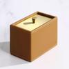 LUNIZ Toothpick Holders Leather Dental Floss Box Creative Cotton Swab Toothpick Storage Household Desktop Toothpick Box Cotton Swab Box Tooth Pick Dispenser (Color : A) view 3