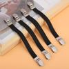 Bed Sheet Fasteners Suspenders Straps, 4pcs Elastic Crisscross Bed Mattress Straps, Double Head Clips Gripper Holder Fasteners Suspender(black) view 3